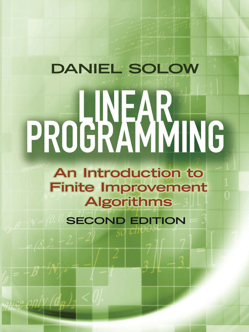 Title details for Linear Programming by Daniel Solow - Available